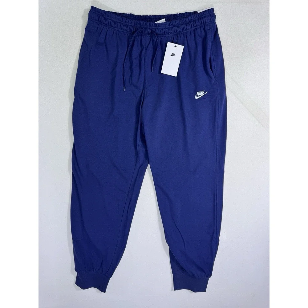 Nike Mens Large Club Knit Joggers FQ4330-410 Midnight Navy Blue Sweatpants NWT